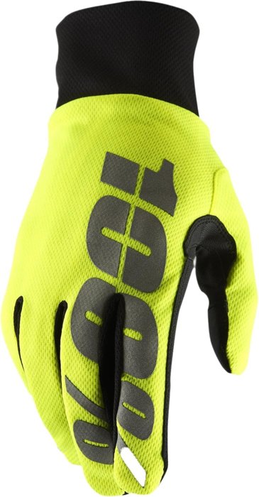 100% Hydromatic gloves in fluo yellow